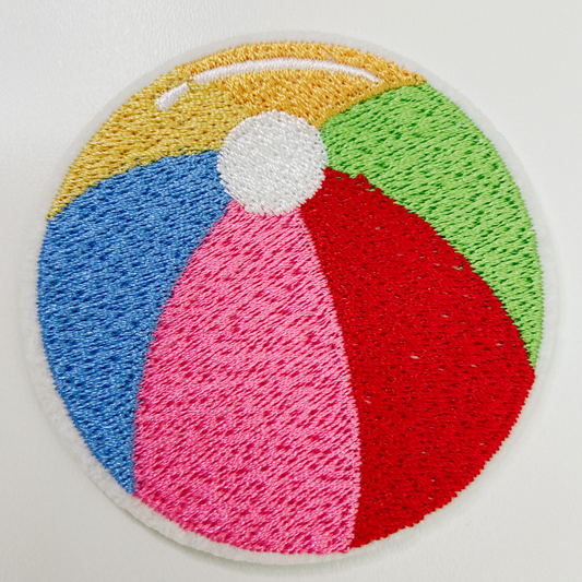 2.5” Beach Ball -  Embroidered Hat Patch