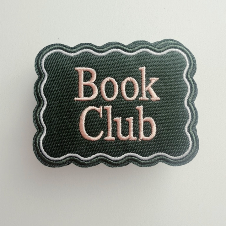 3" Book Club -  Embroidered Hat Patch
