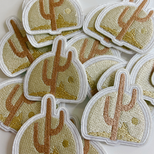 2.5" Tall Cactus - Embroidered Hat Patch