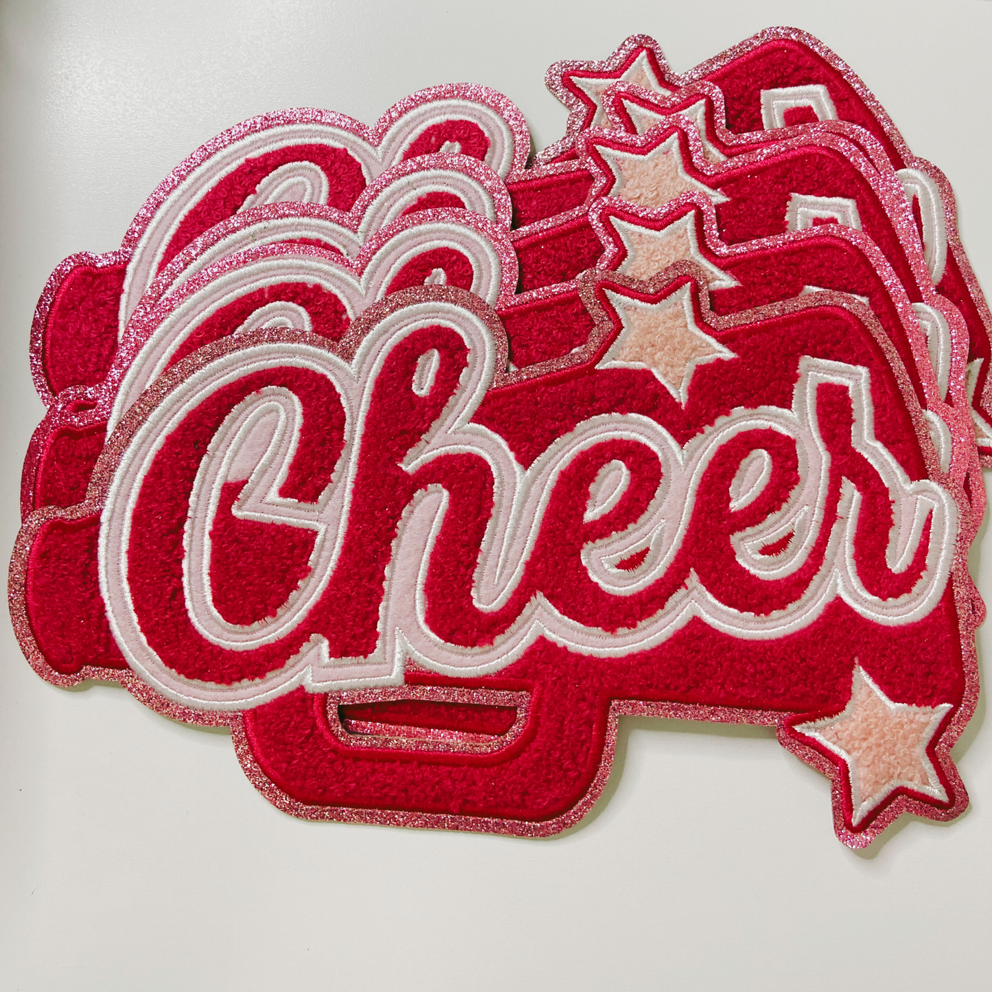 CHEER in PINK 10" wide - Chenille Patch