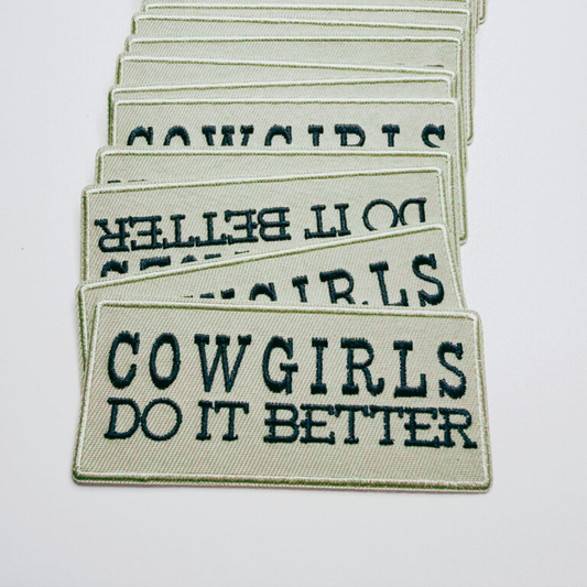 4" COWGIRLS Do It Better - Embroidered Hat Patch