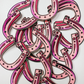 3" Horse Shoe in PINK -  Embroidered Hat Patch