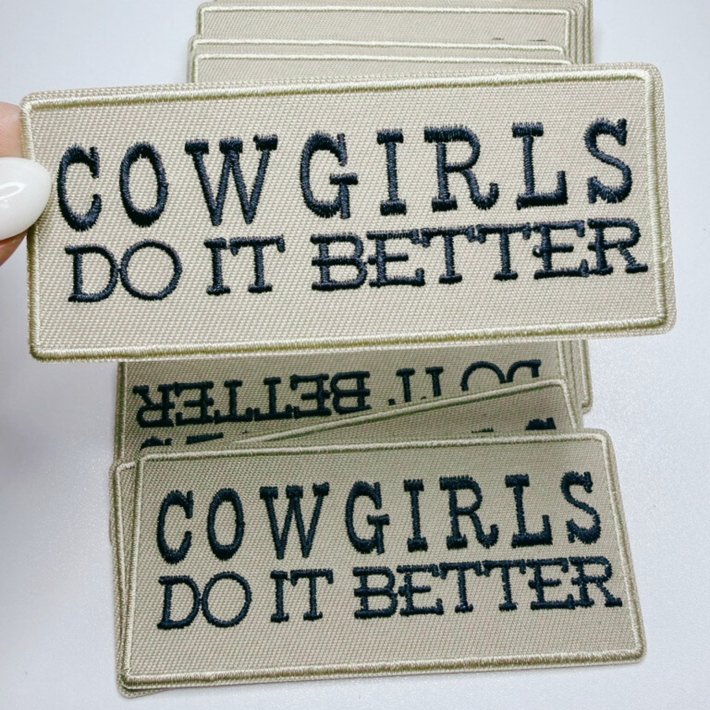 4"  COWGIRLS Do It Better  -  Embroidered Hat Patch