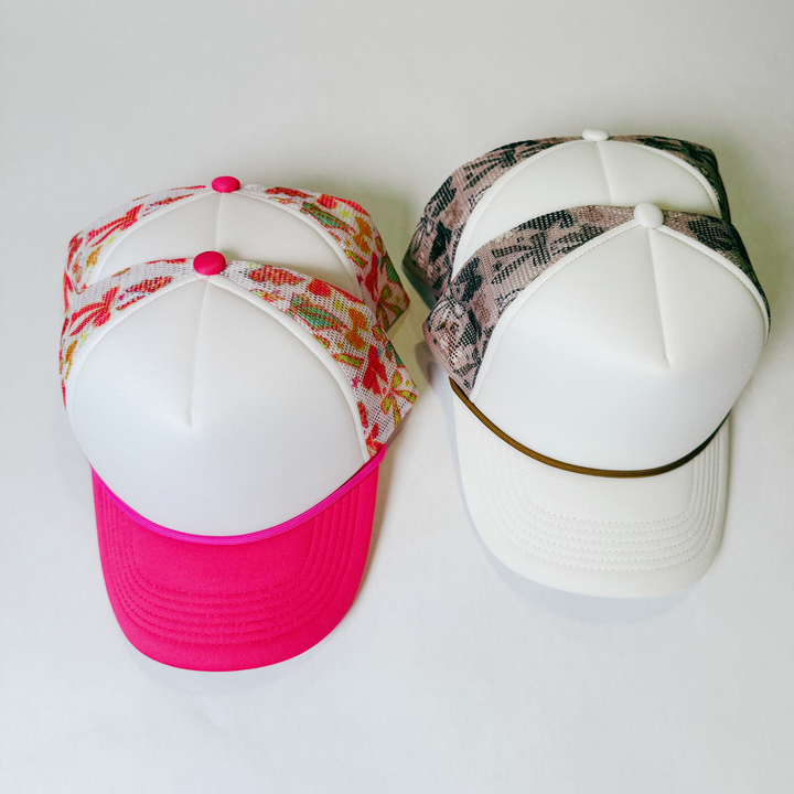 TEELUX - BOW TRUCKER HAT BLANK -  Neutral brown