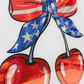Americana Cherry Bow  - SEQUIN TRANSFER - COLD PEEL