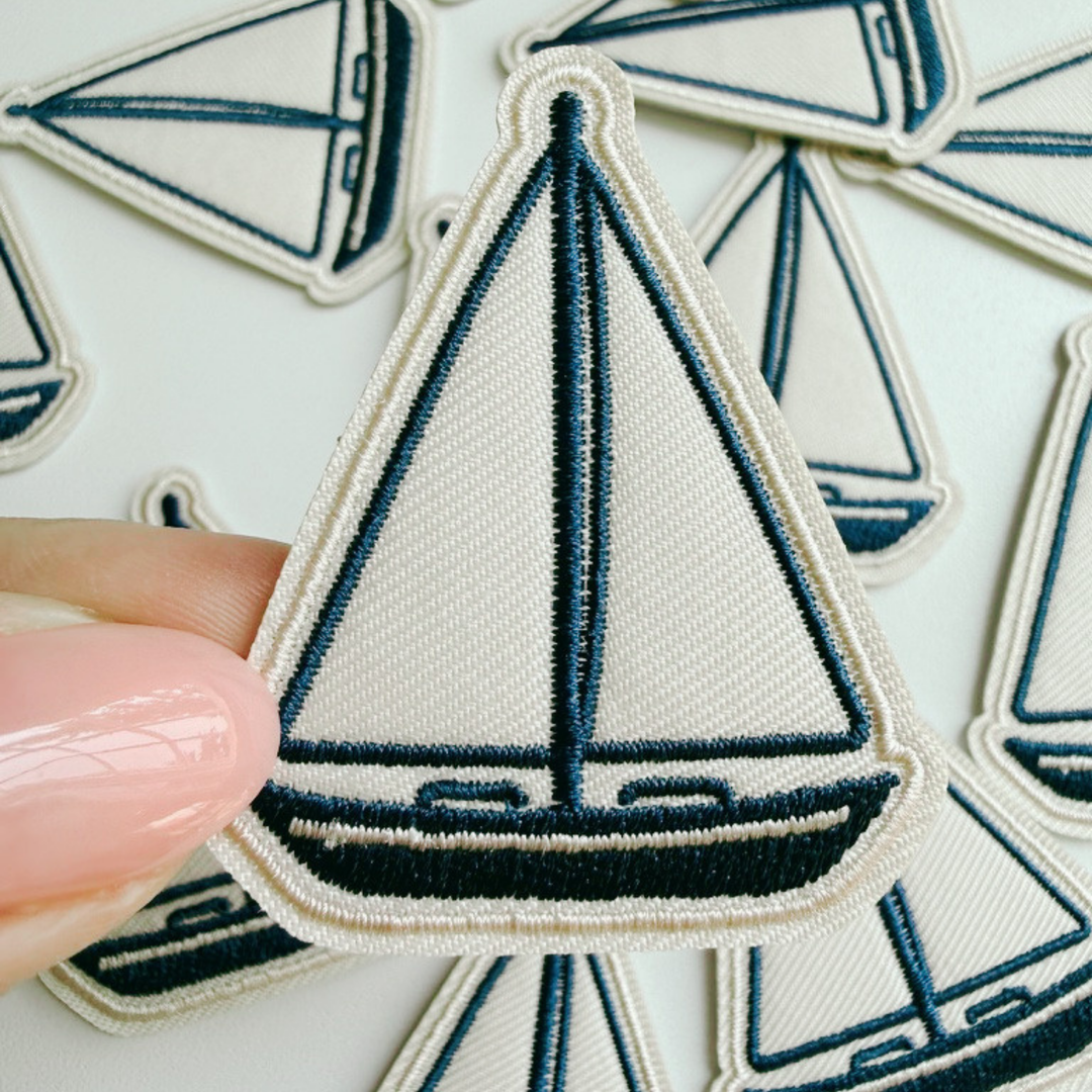 TEELUX Sailboat embroidered hat patch
