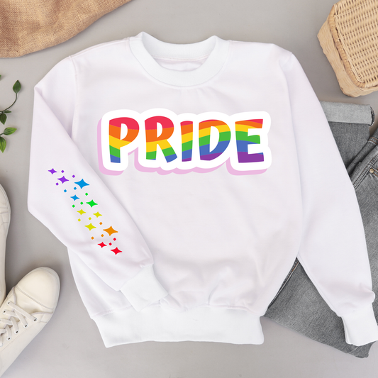 (Shirt not included) PRIDE + Sleeve detail - Clear Film Transfer