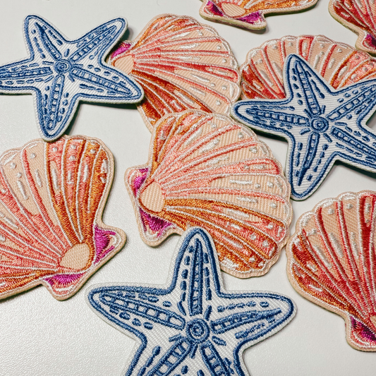 2" Starfish  - Embroidered Hat Patch