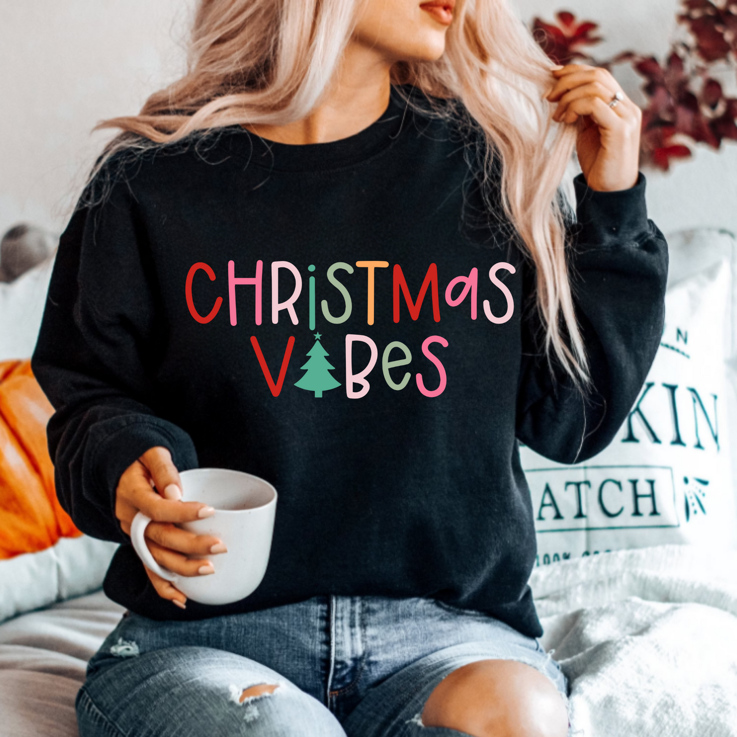 (Shirt not Included) Christmas VIBES - Clear Film Transfer