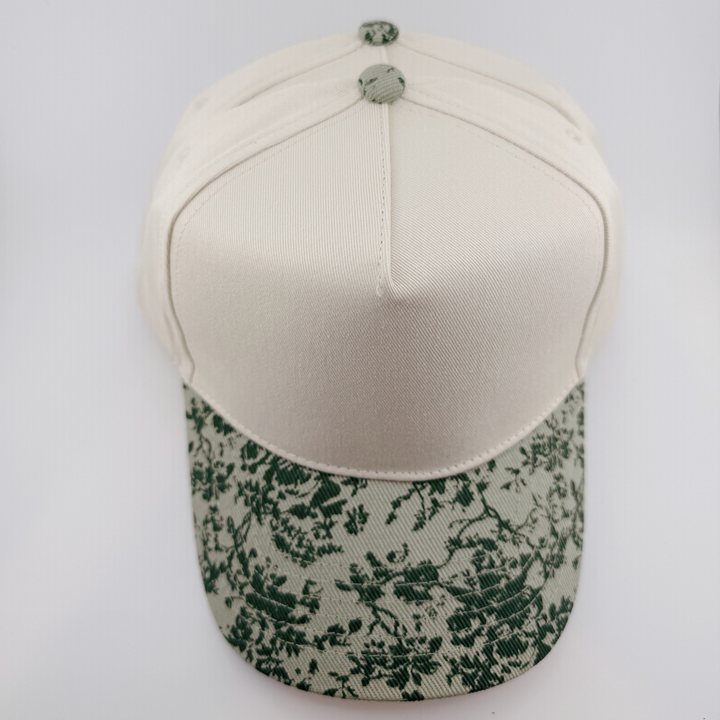 TEELUX - Cotton Structured Hat Blank -  SNAP BACK - Green Foliage