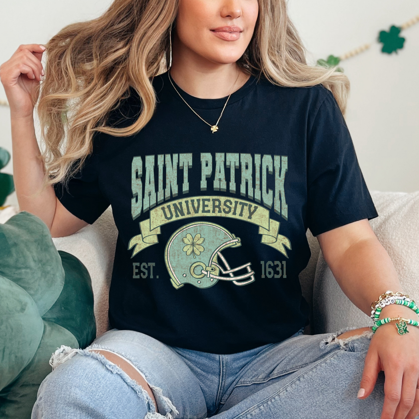 (Shirt not Included) Saint Patrick University - Clear Film Transfer