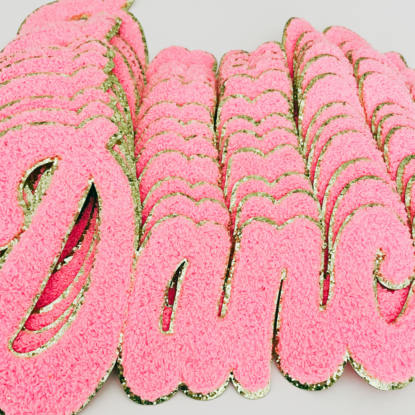 Chenille Dance in Pink 11" x 6" - Chenille Patch