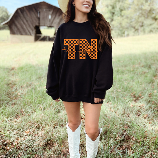 (shirt not included)Tennessee TN in Bright Orange - Screen print Transfer