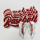 Baseball with Bow  - Chenille Patch