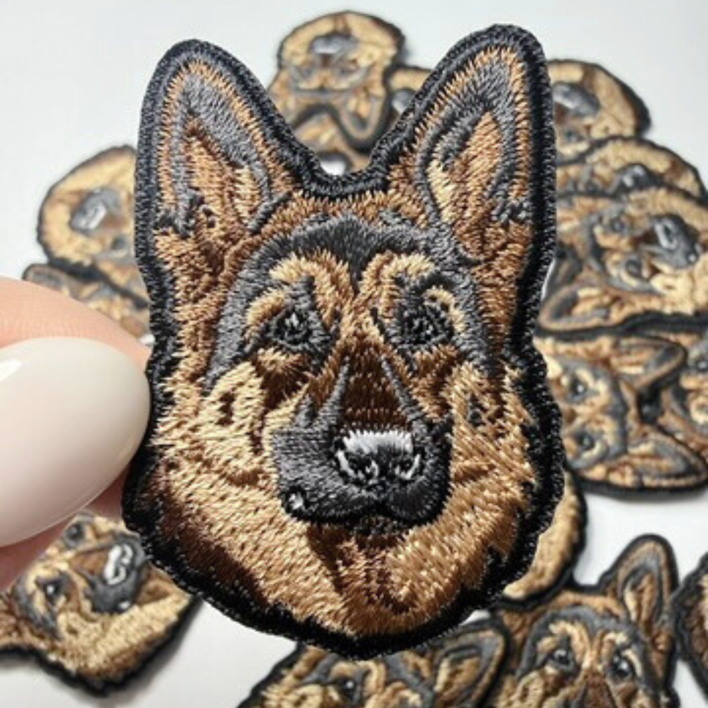 2" German Shepherd -  Embroidered Hat Patch