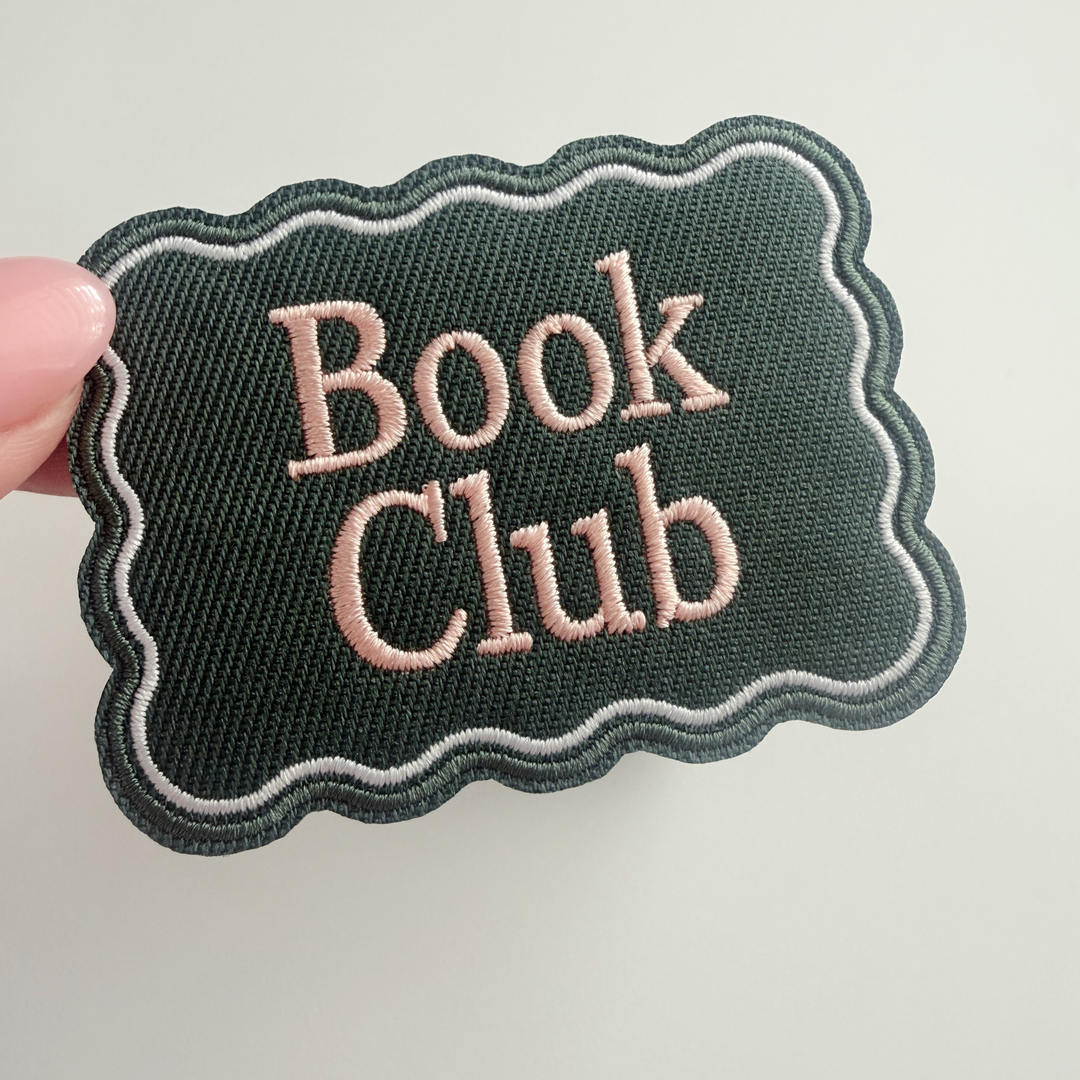 3" Book Club -  Embroidered Hat Patch