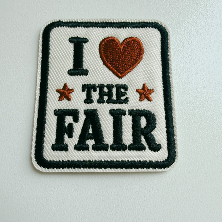 2" I Heart The FAIR - Embroidered Hat Patch