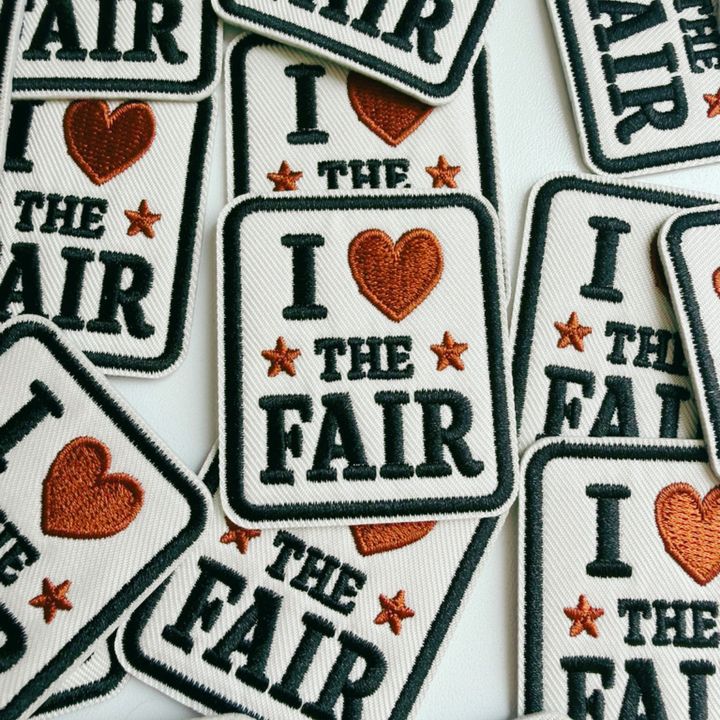 2" I Heart The FAIR - Embroidered Hat Patch