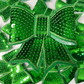 3" SEQUIN 3D Bow In GREEN - SEQUIN Hat Patch