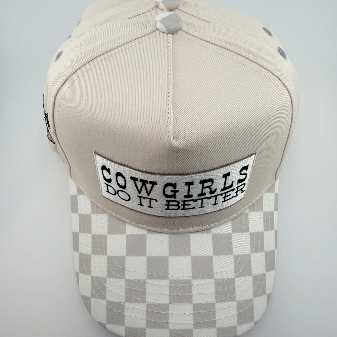 TEELUX - Cotton Structured Hat  -  SNAP BACK - COWGIRLS DO IT BETTER