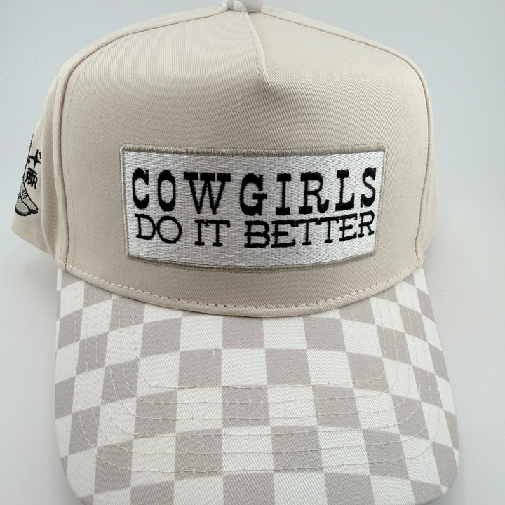 TEELUX - Cotton Structured Hat  -  SNAP BACK - COWGIRLS DO IT BETTER