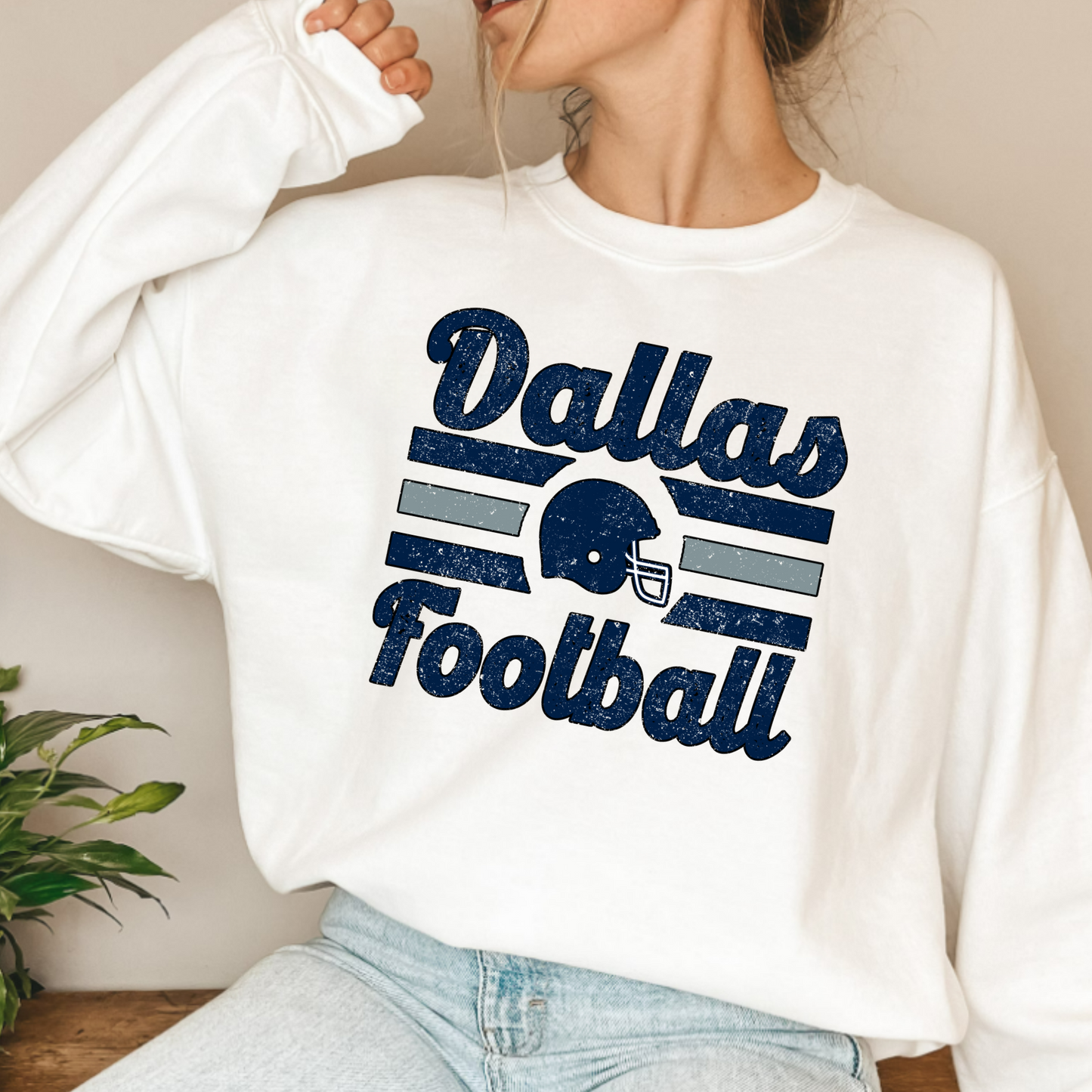 (Shirt not included) Dallas Cowboys Football  - Clear Film Transfer in