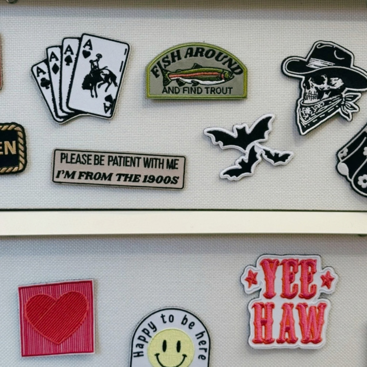 VELCRO - Happy To Be Here -  Embroidered Patch