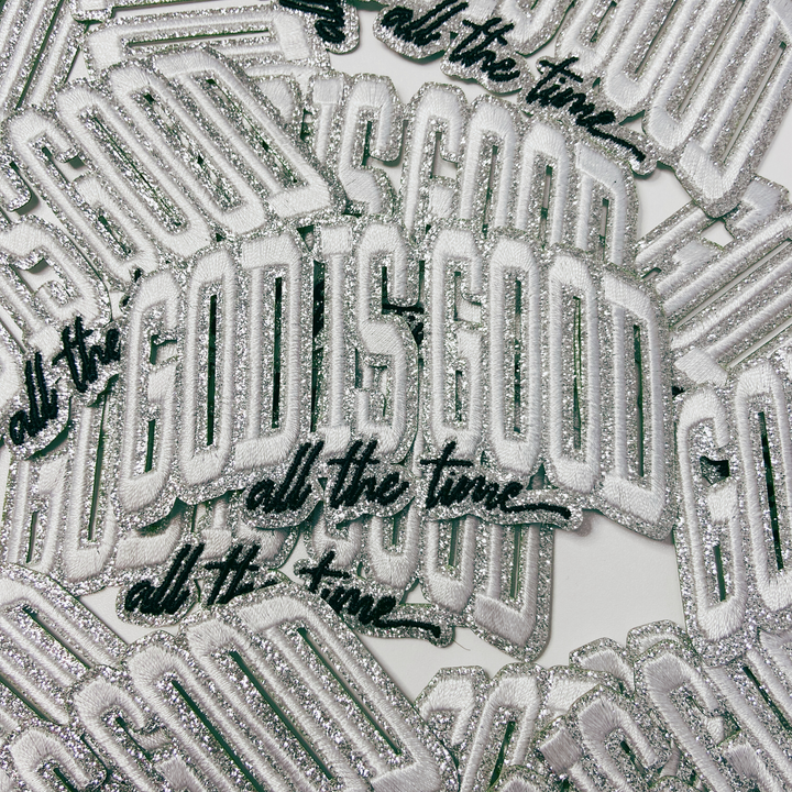4" God Is Good -  Embroidered Hat Patch