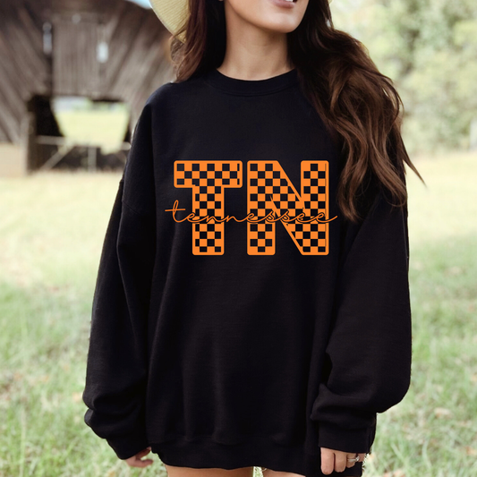 (shirt not included)Tennessee TN in Bright Orange - Screen print Transfer