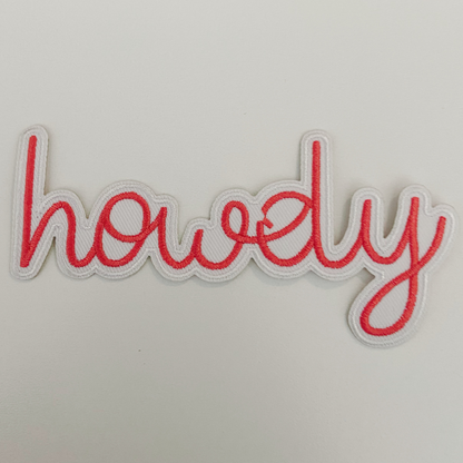 4.5" x 3" Howdy  -  Embroidered Hat Patch