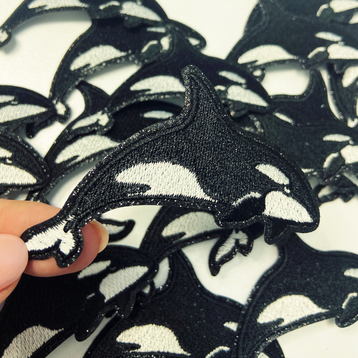 3" Orca Whale -  Embroidered Hat Patch