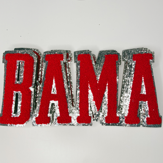 BAMA in Red 10.5"- Chenille Patch