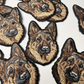 2" German Shepherd -  Embroidered Hat Patch