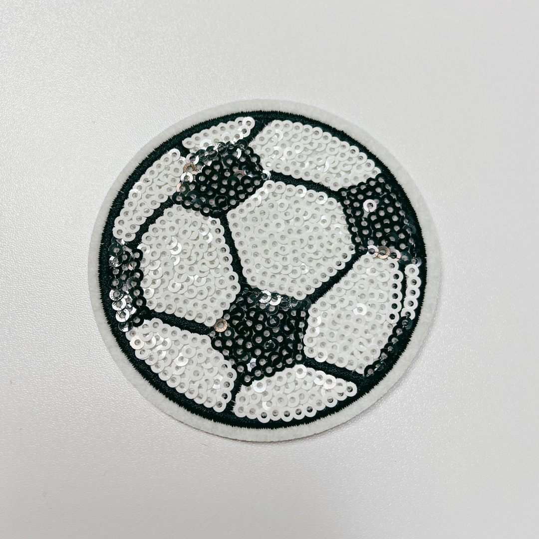 3" inch sequin Sports Balls (Basketball, Soccer, Baseball, Volleyball, Softball) -  Sequin Hat Patch