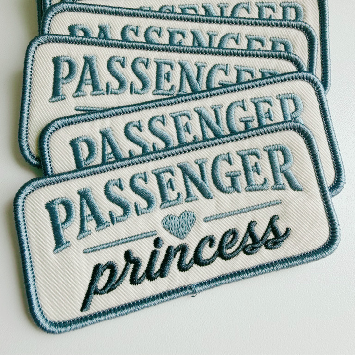 4" Passenger Princess  -  Embroidered Hat Patch