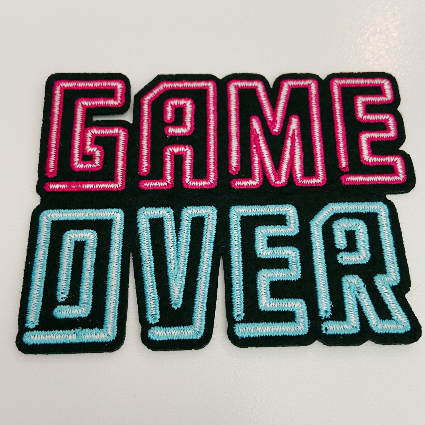 3" Game Over -  Embroidered Hat Patch
