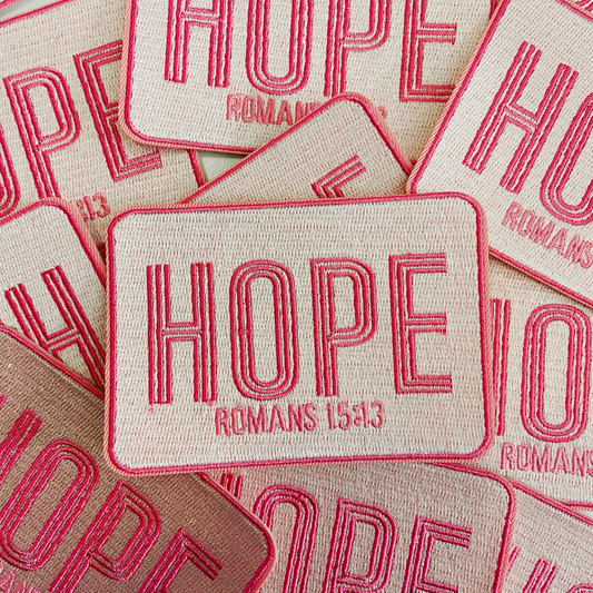 3.5" HOPE Romans 15:13 - Embroidered Hat Patch