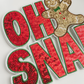 10.75"  OH SNAP Gingerbread man  - SEQUIN Patch