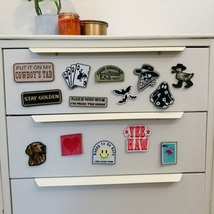 VELCRO - Happy To Be Here -  Embroidered Patch