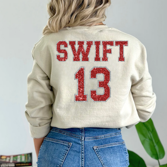 (Shirt not Included) SWIFT 13 Kansas City Faux glitter - Clear Film Transfer