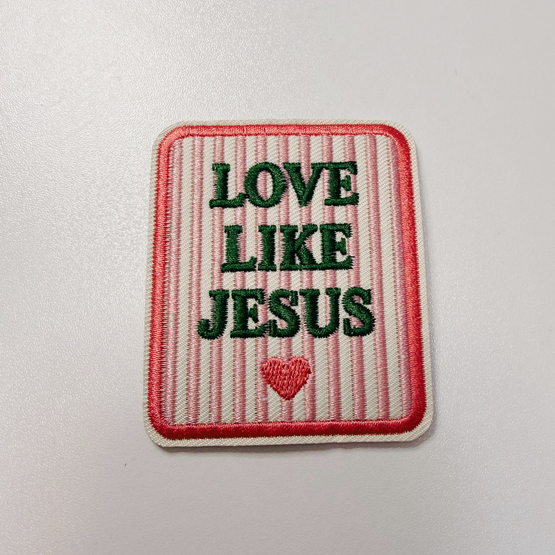 2" x 2.5" Love Like Jesus -  Embroidered Hat Patch
