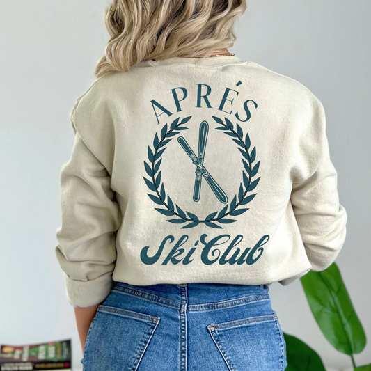 (shirt not included) Apre Ski Club -  Matte Clear Film Transfer