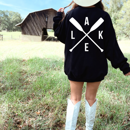 (Shirt not included) L A K E - White Screen print Transfer