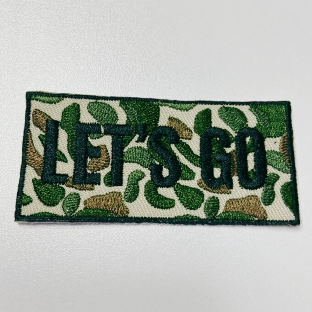 3" Lets Go camp Patch  -  Embroidered Hat Patch