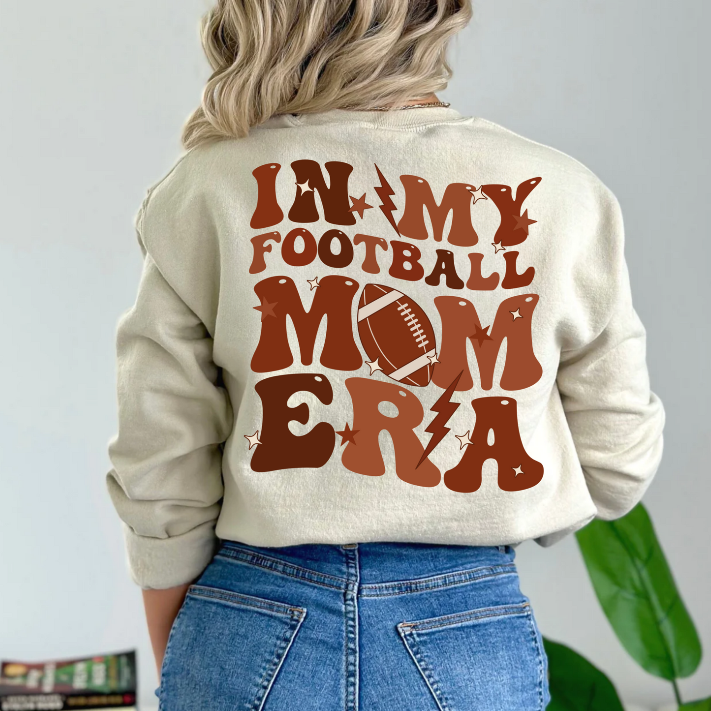 (shirt not included) In My Football Mom Era - Clear Film Transfer