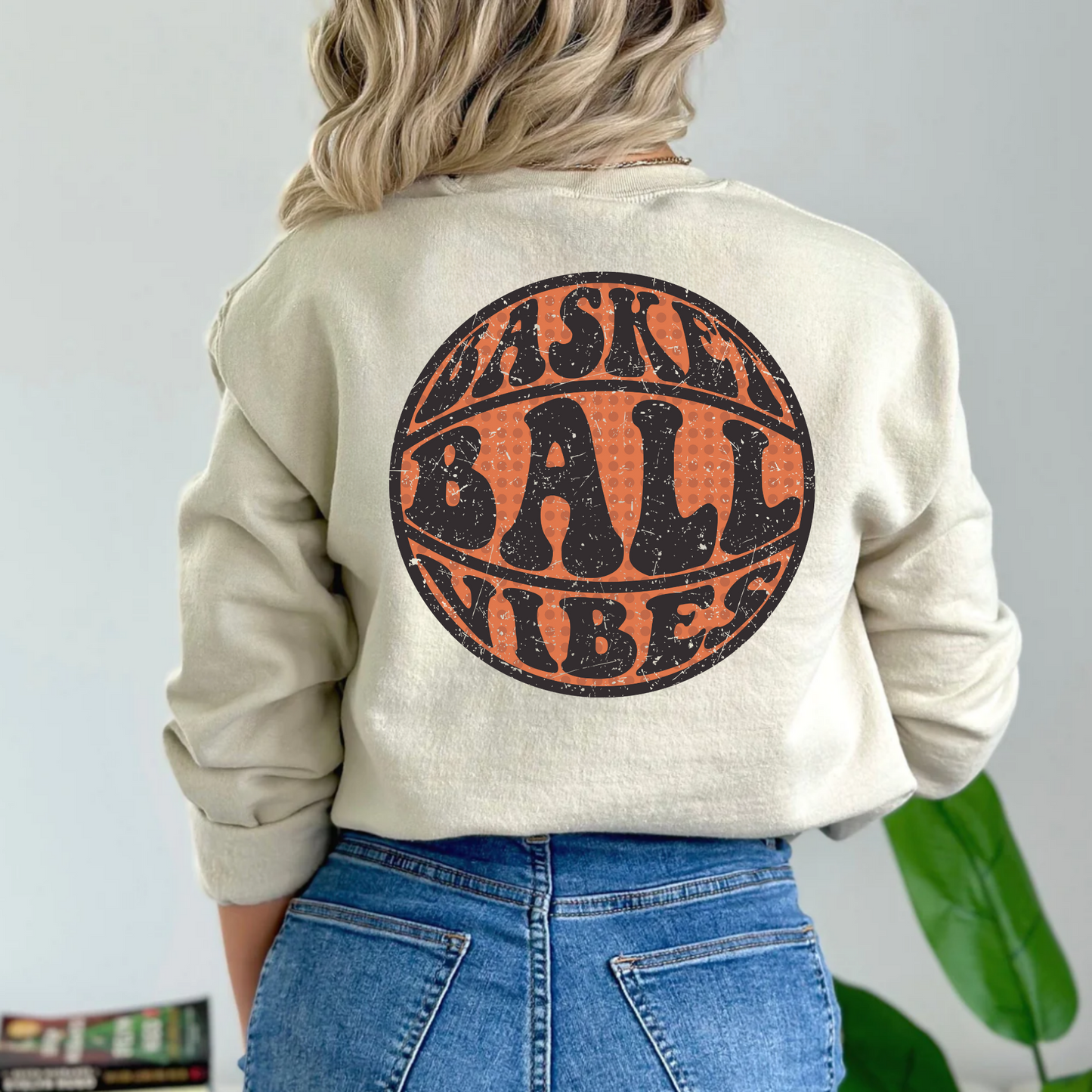 (shirt not included) Basketball Vibes   - Matte Clear Film Transfer