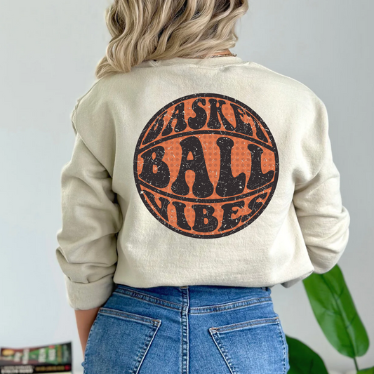 (shirt not included) Basketball Vibes - Matte Clear Film Transfer