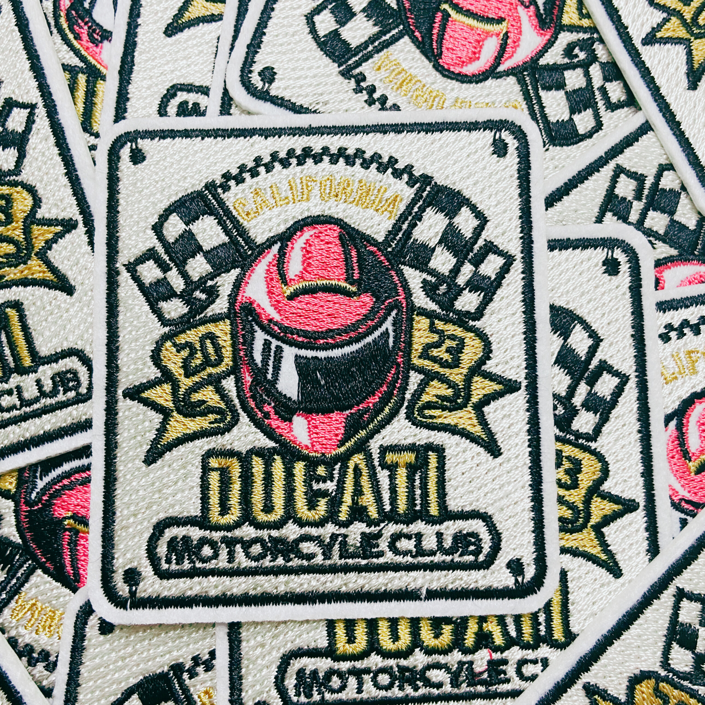 3" Motorcycle Club  -  Embroidered Hat Patch