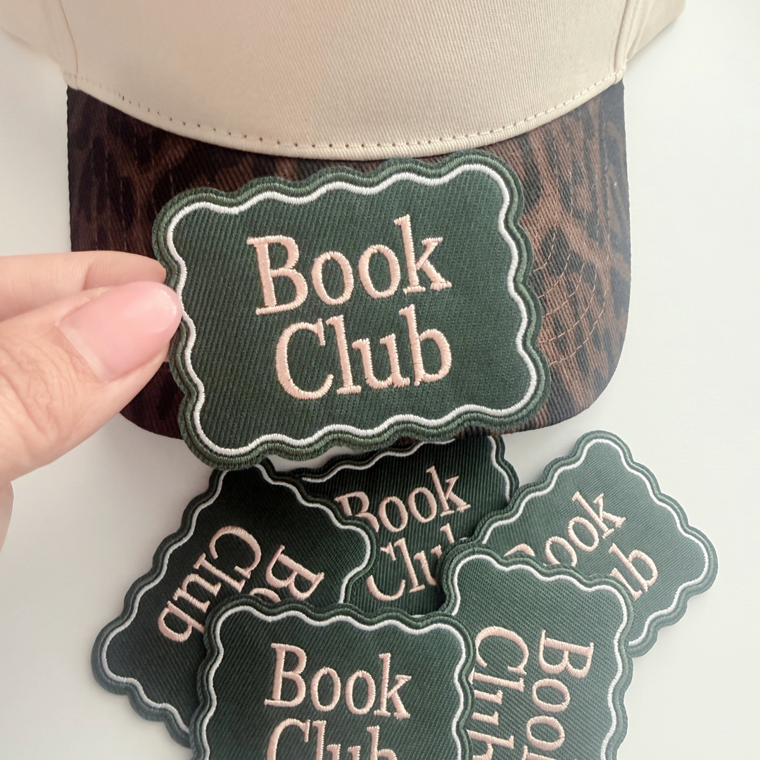 3" Book Club -  Embroidered Hat Patch