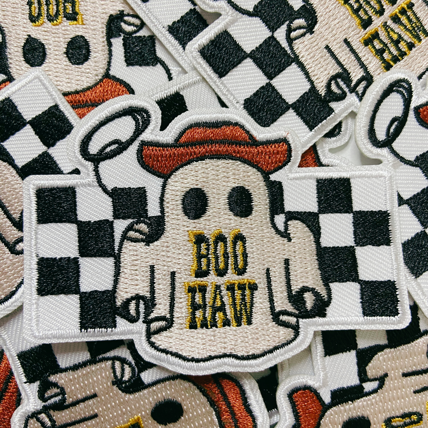 3" Boo Haw Cowboy Ghost -  Embroidered Hat Patch